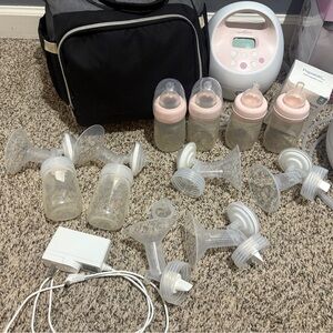 Pink and White Baby Bottle Set